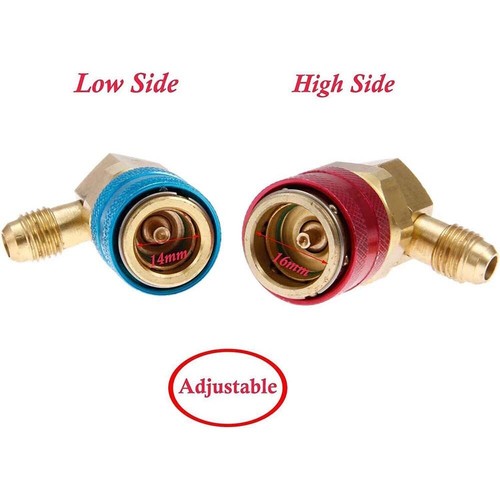 2x AC Quick Connector Adapter ACME Coupler Auto A/C Manifold Gauge Low/High Size - Picture 11 of 15