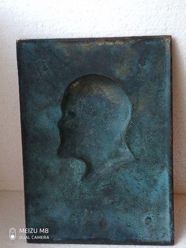 GRANDE Targa da Parete Lenin Originale Vintage Sovietica URSS Bassorilievo Fuso BRONZO Rara - Foto 4 di 8