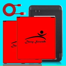 4in1 2x 6270mA Battery Wall Charger Data Cable For Samsung Galaxy S4 I9500 Phone