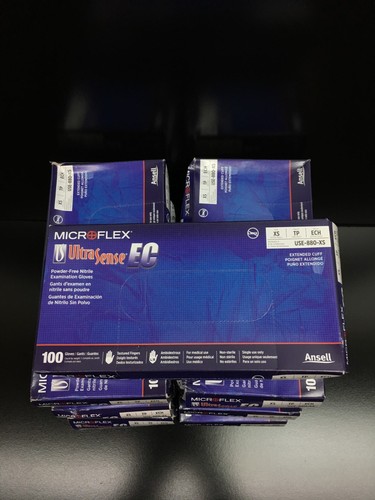 Ansell Microflex REF USE-880-XS UltraSense Nitrile Extra Small Gloves Lot 7 PKS - Picture 2 of 24