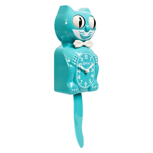 Limited Edition Vibrant Blue Turquoise Kit-Cat Klock 15.5″ high - Picture 3 of 4