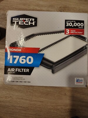 Super Tech - 1760 Engine Air Filter Replacement Filter Select Honda and Acura