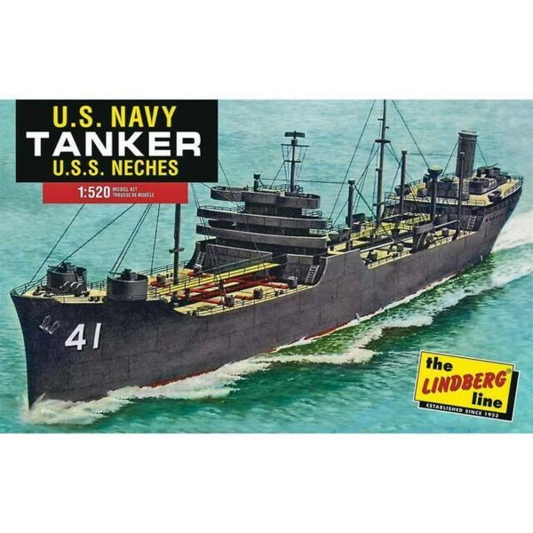 Lindberg Line 438 US Navy WWII Kennebec Class Tanker Ship Plastic Model
