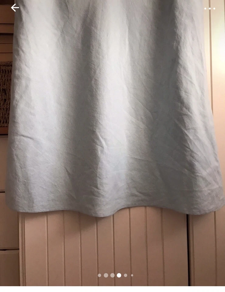 E-vie Mint Blue Linen Mix Bias Cut Midi Skirt Size 10 - Image 4 of 4