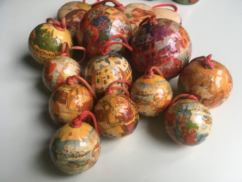 25pz Decorazioni Ornamenti Addobbi Albero di Natale 11 Palle 12 Campane 2 Cuori - Foto 3 di 18