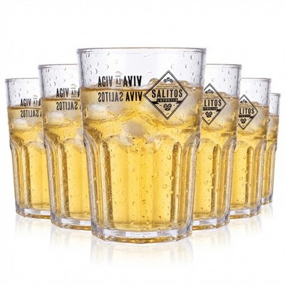 5x Salitos Bier Glas Cocktailglas Gläser Partygläser Stapelglas 0,43l