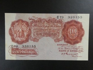 NICE 1934 PEPPIATT (GB/ENGLAND) 10/ BANKNOTE ORIGINAL GVF