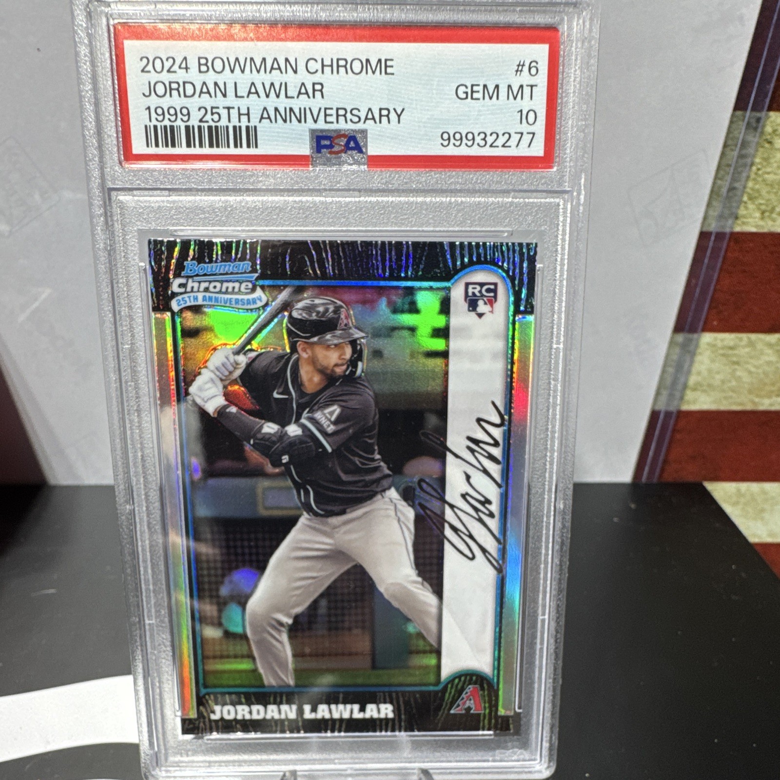 Bowman 2024 Chrome - Jordan Lawlar #BC25-6 1999 Chrome 25th Anniv RC PSA 10