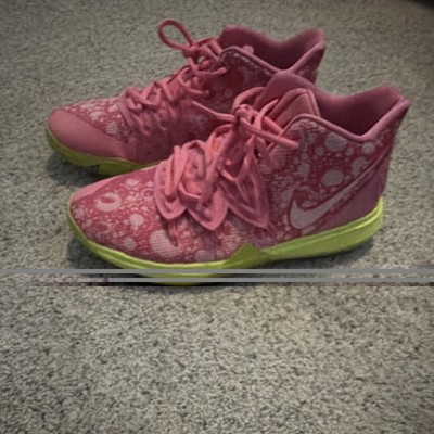 Nike Kyrie 5 Mid Top Basketball Sneakers Pink/Green Kids 7Y CJ7227-600