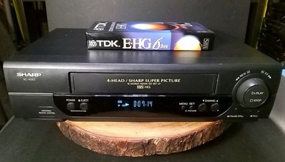 Sharp VC-A582U 4-Head Super Picture 19 Micron Heads VCR/VHS Player, TESTED/WORKS