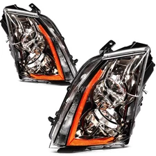 Headlights Assembly For Cadillac CTS CT-S 2008 2009 2010 2011-2014 Left+Right