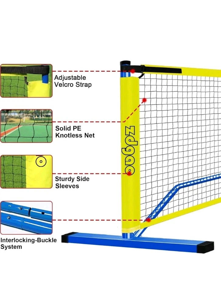 Pickleball Net for Driveway with 22FT Regulation Size Pickleball Net, 4 Outdoor Pickleball Net for Driveway with 22FT Regulation Size Pickleball Net, 4 Outdoor