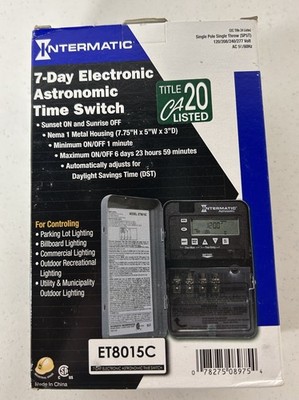   INTERMATIC ET8015C ELECTRONIC ASTRONOMIC TIME SWITCH