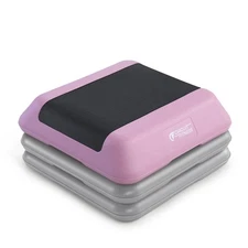 Circuit Fitness by 16 x 16 inches Adjustable Height Aerobic Step Platform wit...