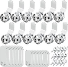 5/8 Cam Locks - 5/8 Diameter Cam Lock Keyed Alike Cabinet Locks Secure Files ...