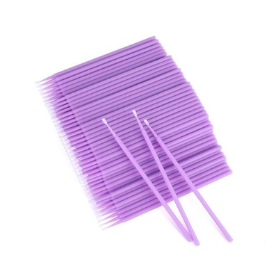 Purple Disposable Micro Swabs for Makeup Nails Eyeliner and Lash Tech Supplies