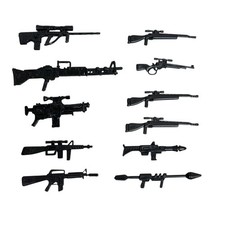 Lot of Action Figure Weapons Accessories Guns Vintage Toys 11 Piece Lot