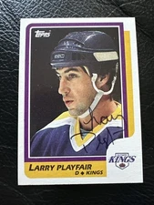 Larry Playfair Los Angeles Kings Signed Autographed NHL Trading Card
