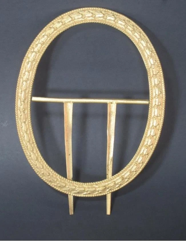 *Hebilla de cinturón grande para damas/mujeres eduardiano dorado ovalado antiguo Foto 4 de 4