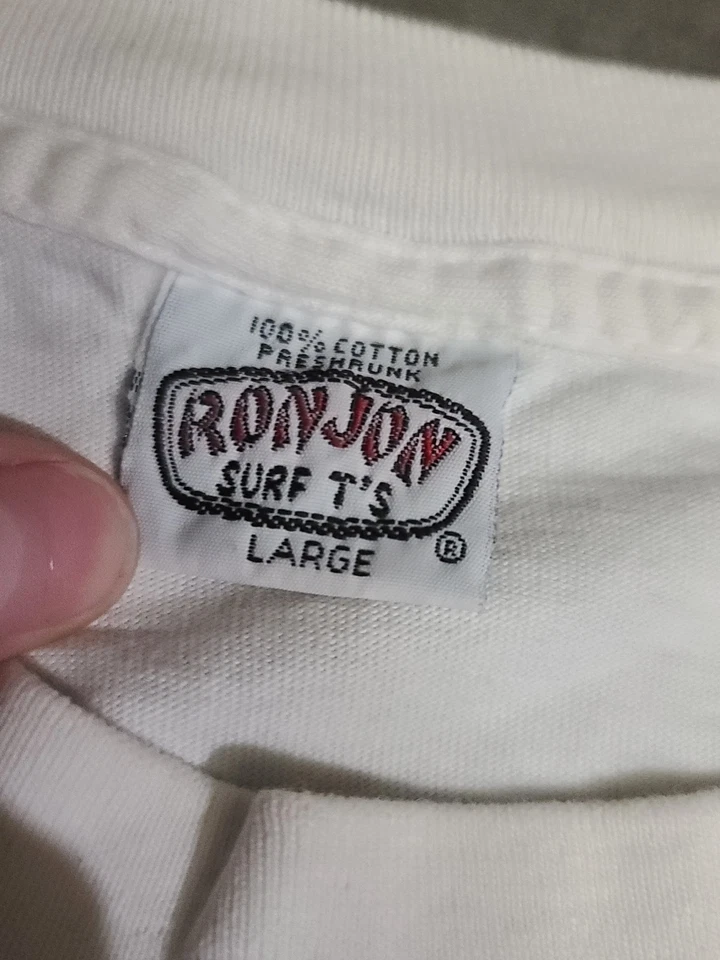 Camiseta Vintage Años 90 Ron Jon Surf Bolsillo Talla Grande Foto 4 de 4