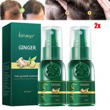 2PCS Hair Growth Dense Spray Ginger Regrowth Essence Anti-Loss Treatment Serum