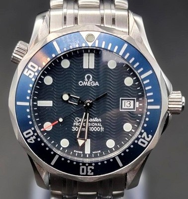 Omega Seamaster Professional 300M Quartz 36mm 196.1522 Blue Wave Dial Diver