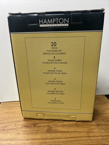 Hampton Silversmith Flatware 20 Piece Set New - Picture 3 of 3
