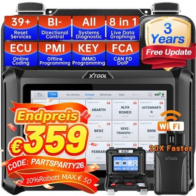 2026 XTOOL D7W OBD2 Diagnosegerät Bidirektionales Scan-Tool ECU-Codierung IMMO