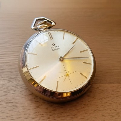 🕒⌛Vintage OMEGA Genève Pocket Watch Cal. 161 Steel 49.7 mm