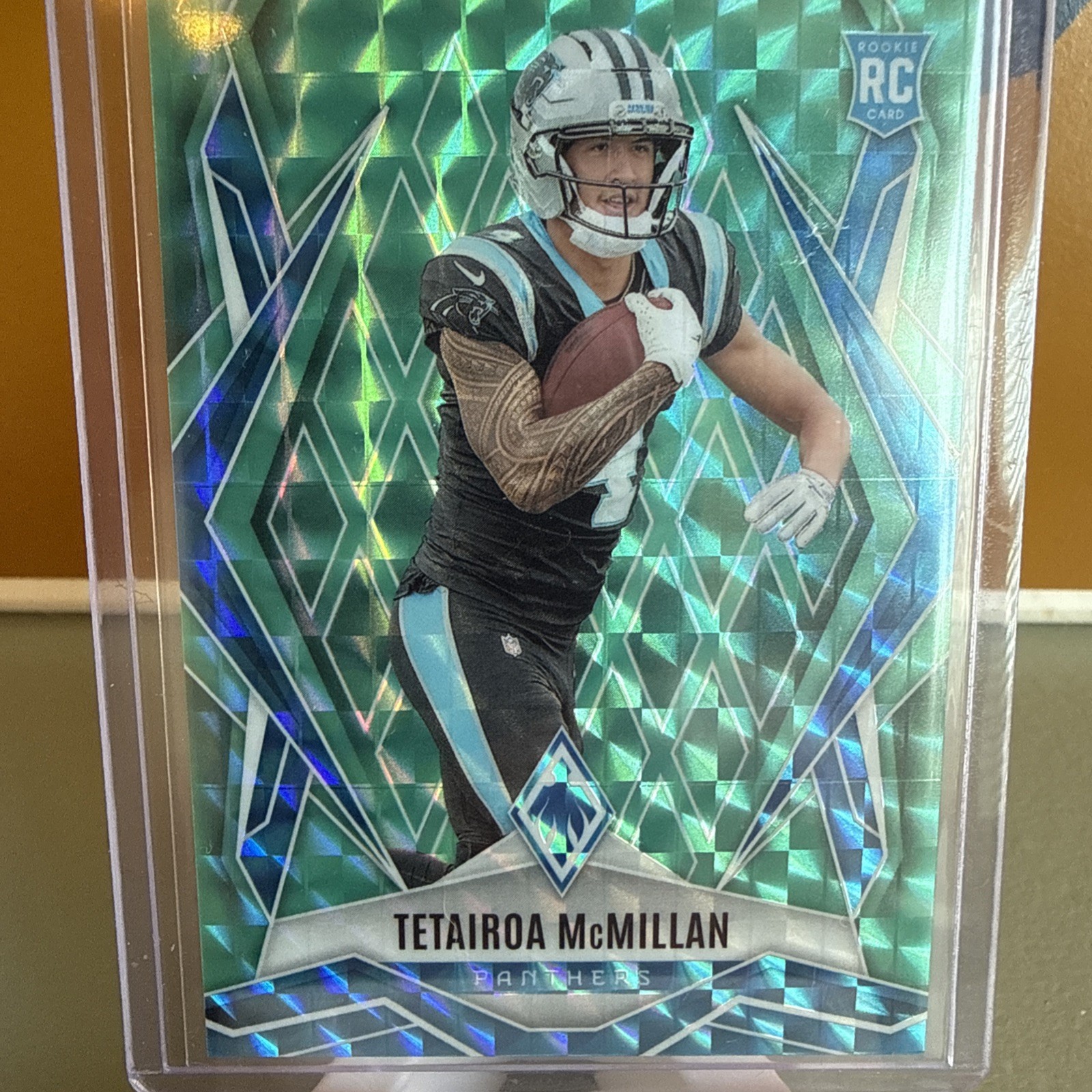 2025 Panini Phoenix - Tetairoa McMillan Teal Pyramids /225 #155 (RC)