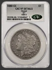 1880 CC Morgan Dollar  CAC VF Details  VAM-9  8/7