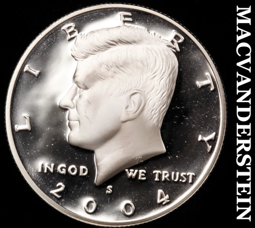 2004-S Silver Kennedy Half Dollar-Choice Gem Proof Lustrous No Reserve #i3123