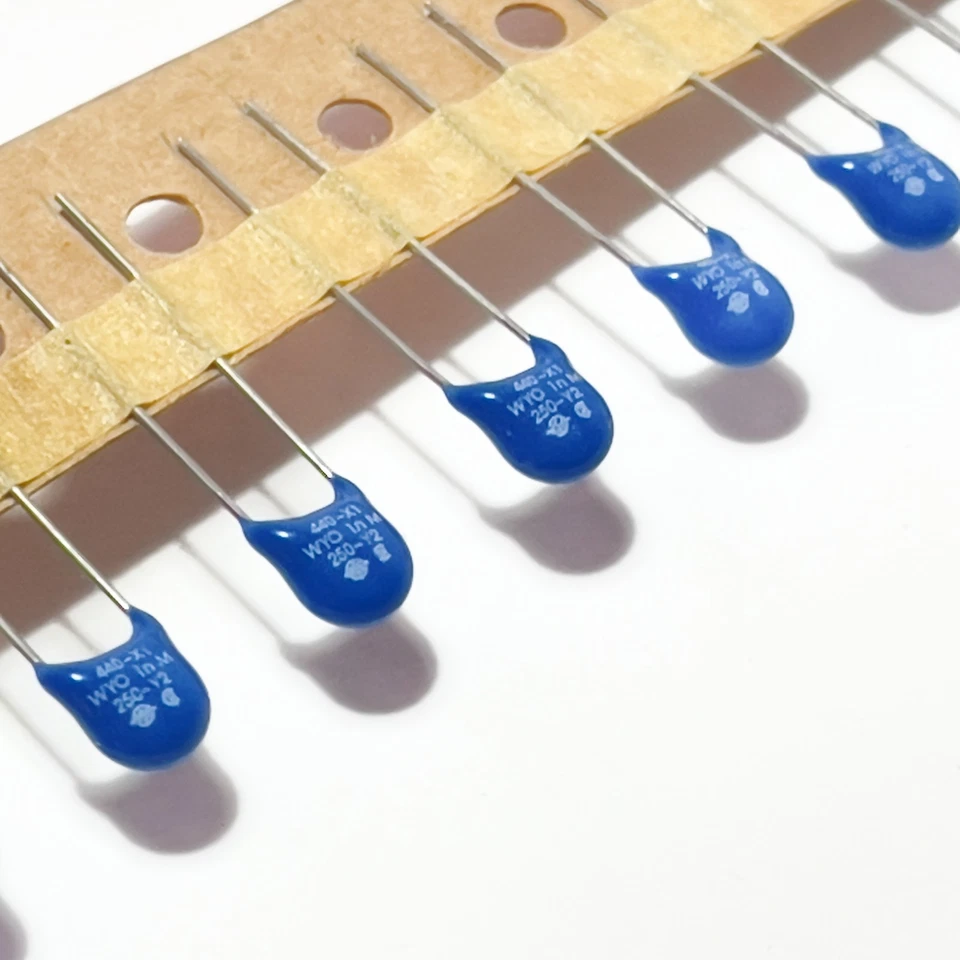 20pc Vishay Draloric WYO102MCMBRAK 1000pF 250V AC Y2 440V AC X1 Safety Capacitor - image 3 of 4