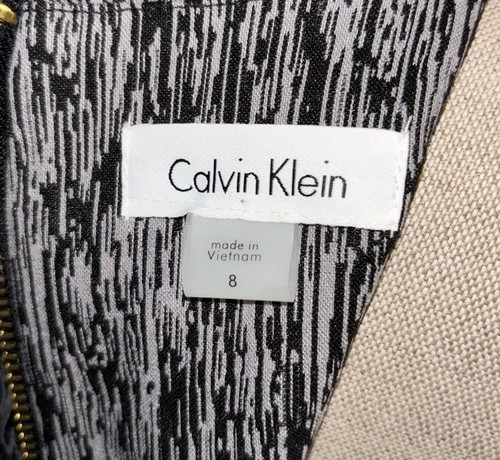 NWT Calvin Klein Women’s Sleeveless Zip Up Career Dress Sz 8 - Picture 5 of 6