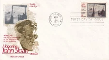STAMP US SCOTT 1433 "John Sloan" 8 CENT 1971 FDC - A