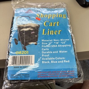 Laundry Basket Grocery Shopping Wheel Cart Liner Bag 17 "x16 "x23 " Black NEW