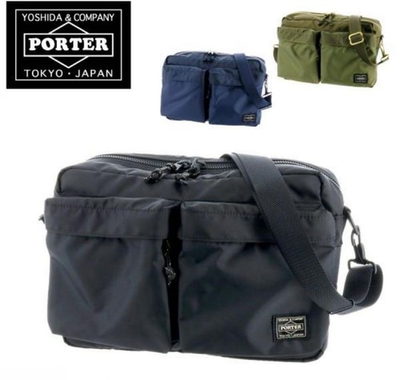 #ad #ad PORTER Force Black Nylon Shoulder Bag $183.20