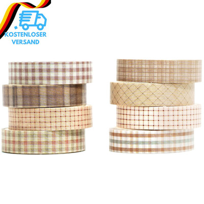 YUBX 8 Rollen Weinlese Washi Tape Set, Retro Masking Tape Dekoratives Klebeband