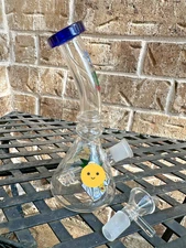 7-Inch Handmade Glass Bong, Cartoon-Style Water Pipe (Read Description)