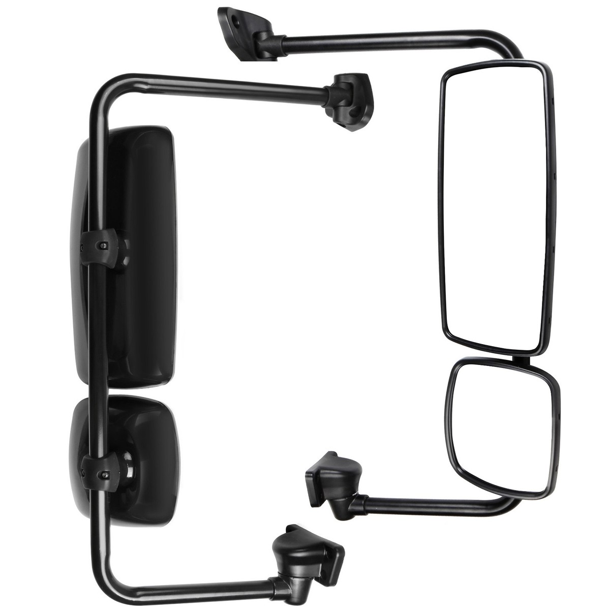 LH+RH Heated Black Mirrors Complete For 03-16 Freightliner M2