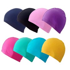 Silicone Swimming Cap Solid Color Long Hair Clean Swim Pool For Adult Men Women