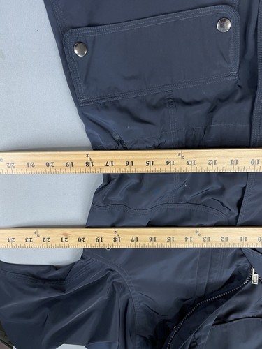 Athleta Womens Parka Jacket Small Blue Waterproof Rain Coat Hooded Ballard Navy - Picture 7 of 10