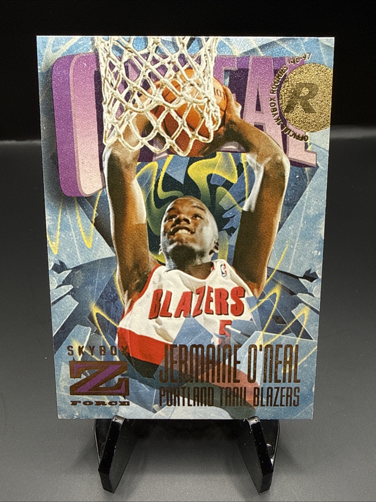 1996-97 SkyBox Z-Force Jermaine O'Neal RC Portland Trail Blazers #159