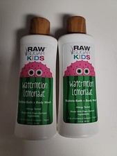 2X RAW Sugar Kids Watermelon Lemonade Bubble Bath Body Wash 3 fl oz