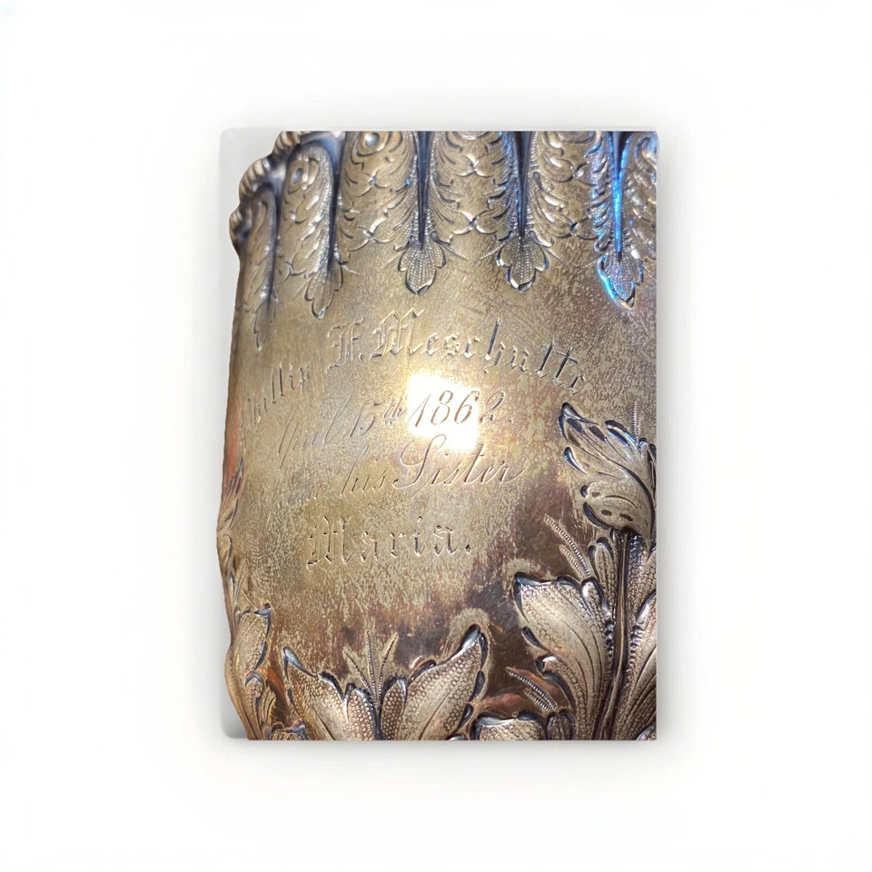 RARO 220 gramos antiguo Tiffany & CO Grosjean & Woodward copa esterlina 1862* Foto 2 de 4