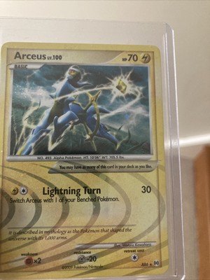 Arceus Lv 100 Shiny Holo Pokemon Card 09 Ar6 Ebay