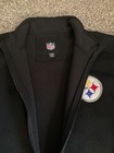 Men's Pittsburgh STEELERS Fleece lined Black Zip up Jacket with Steeler Logo and — photo 2