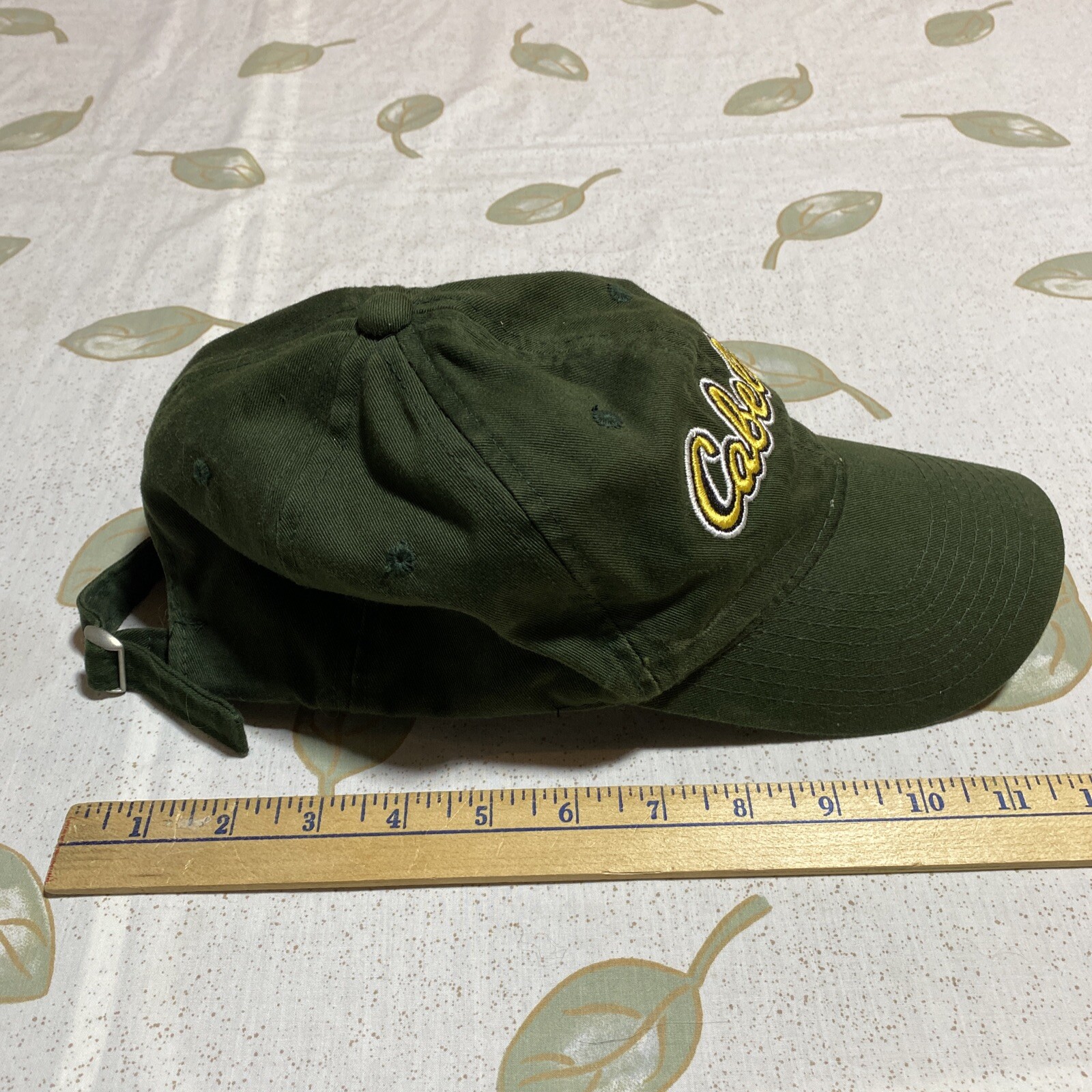 Cabelas Baseball Cap Green Adjustable Embroidered… - image 10