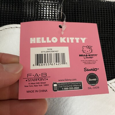ギフト Hello Kitty Sanrio Tote Bag Shoulder Handbag Black Glitter One