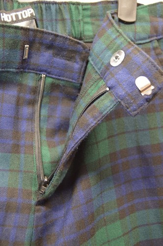 Hot Topic Robert Tartan Plaid Chino Pants Womens M High Rise Skinny Punk - Picture 6 of 12